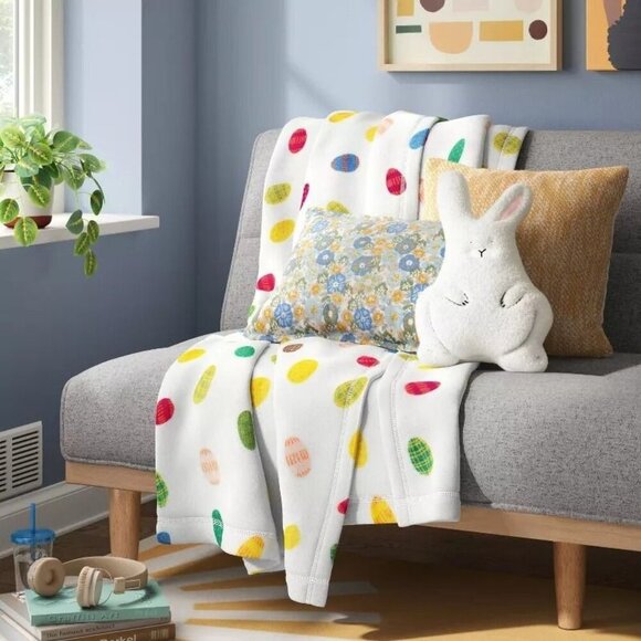 Target 2024 Shaped Easter Bunny Throw Pillow White - Room Essentials - Picture 2 of 7